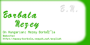 borbala mezey business card